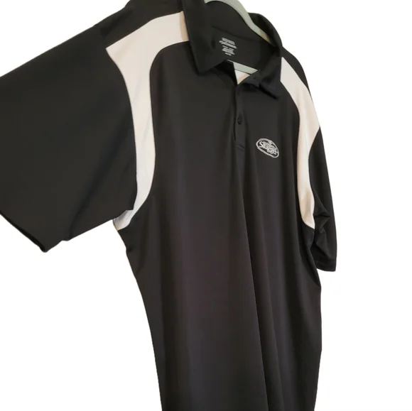 Louisville Slugger Polo Shirt Baseball Athletic Golf Size XXL Black with… - Picture 3 of 5